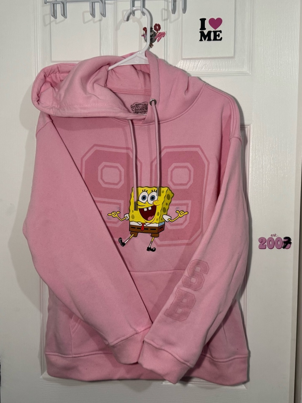 Women’s Pink SpongeBob Graphic Pullover Hoodie